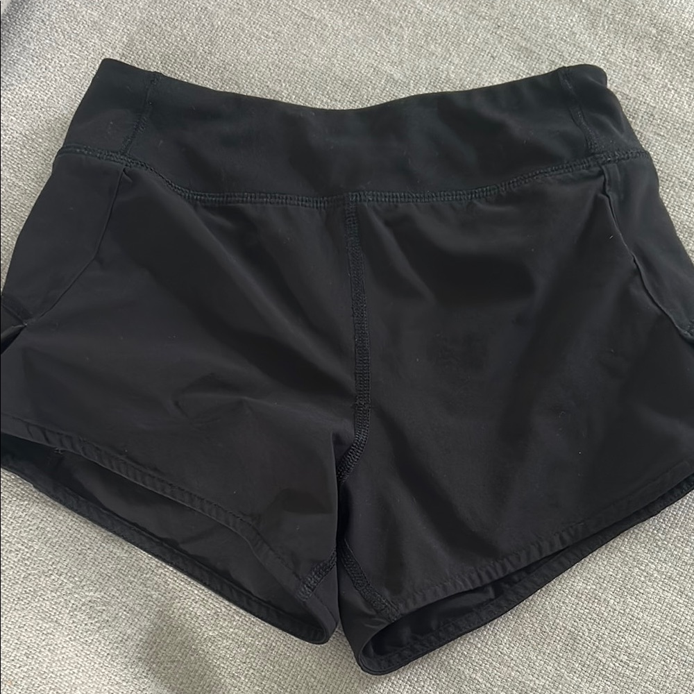 Athleta Black Athletic Shorts Lightweight Synthetic